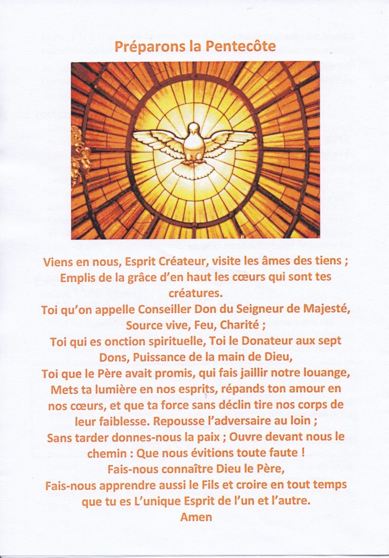 Prière Esprit Saint Ensemble Paroissial Saint Martin D Allonnes Et